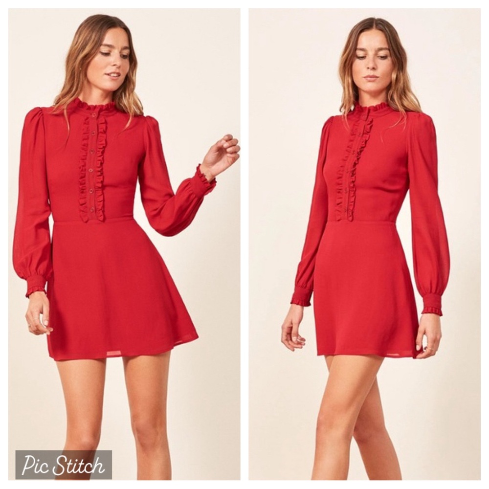 Reformation Red Mini Dress